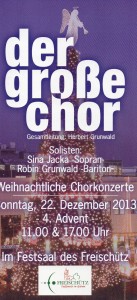 Flyer Großer Chor 2013